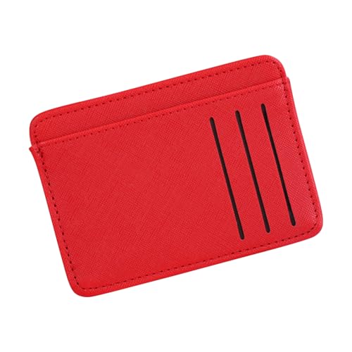 Minimalist Red Wallet for Women Slim Lightweight Leather Design Compact Card Holder Gift for Friends Family Ideal for Christmas New Year