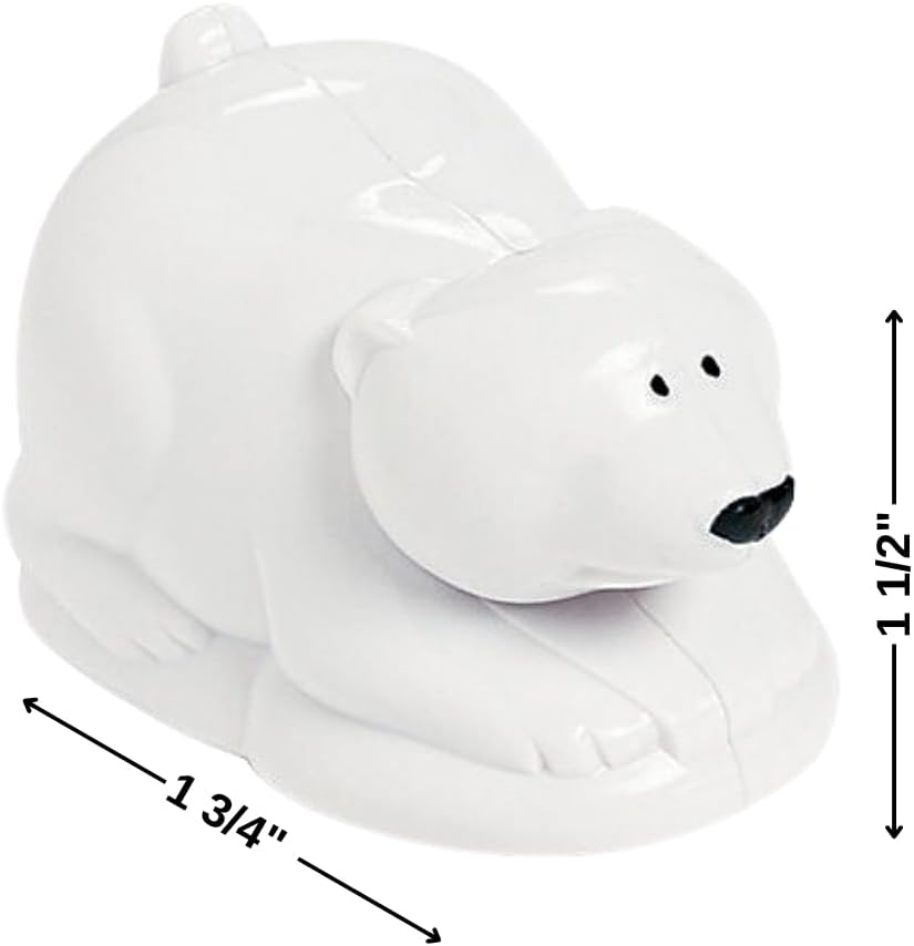 Fun Express Polar Bear Pullback Racer Toy Cars – Winter - Themed Pullback Action for Kids – Perfect for Holiday Parties Winter Celebrations & Party Favors – Fun for Play & Collecting – 12 Pieces