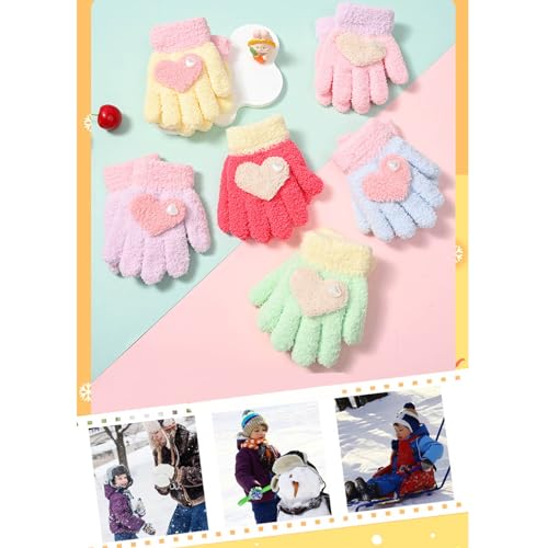 Warm Knitted Gloves For Children Soft & Comfortable Winter Mittens Kids Winterproof Fleece Boys Girls Warm Soft Snow4