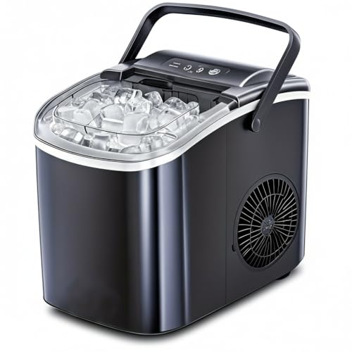 Máquina de hielo portátil para encimera, 26 lbs/día miniatura 1