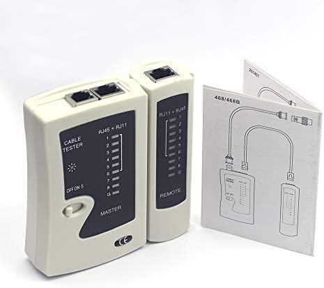 VCELINK Tester kabli, tester sieci do kabli RJ45, RJ11, tester kabli krosowych, tester LAN, czytnik kabli telefonicznych