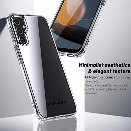 Image of KAPAVER Hybrid Shockproof Back Cover Case Compatible with Samsung Galaxy A24 (PC+TPU) (Clear)