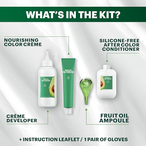 Garnier Nutrisse Nourishing Hair Color Creme, 30 Darkest Brown (Sweet Cola) (Packaging May Vary)