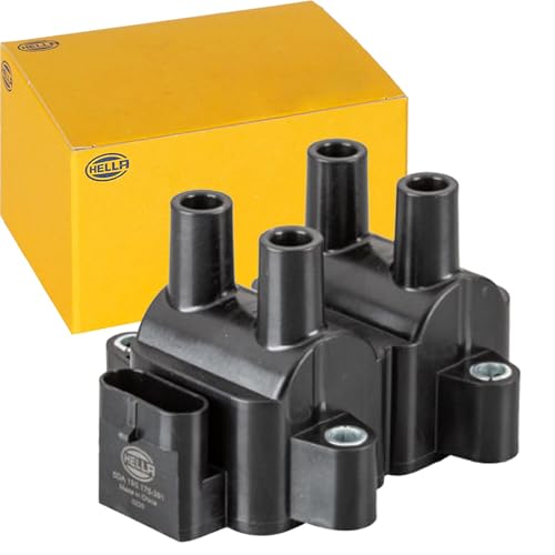 HELLA 5DA 193 175-391 Zündspule - 12V - 4-polig - Blockzündspule - geschraubt