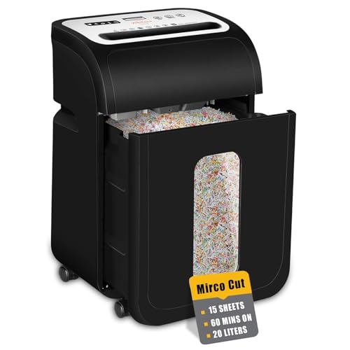 VidaTeco 14-Sheet Micro Cut Paper Shredder for Home Office H...