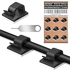 SZFUDIGO kabelhalter，50 PCS kabelhalter selbstklebend Wand kabelführung Cable Holder kabelbefestigung selbstklebend Wand Kabel wandhalterung Befestigung Wand (Schwarz)