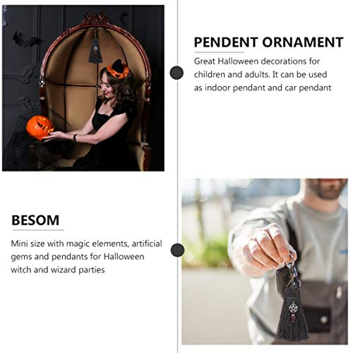 STOBOK 1Pc Halloween Decoração Pendurado Bruxa Vassoura Vassoura Vassoura de Bruxa Ornamento Do Pend