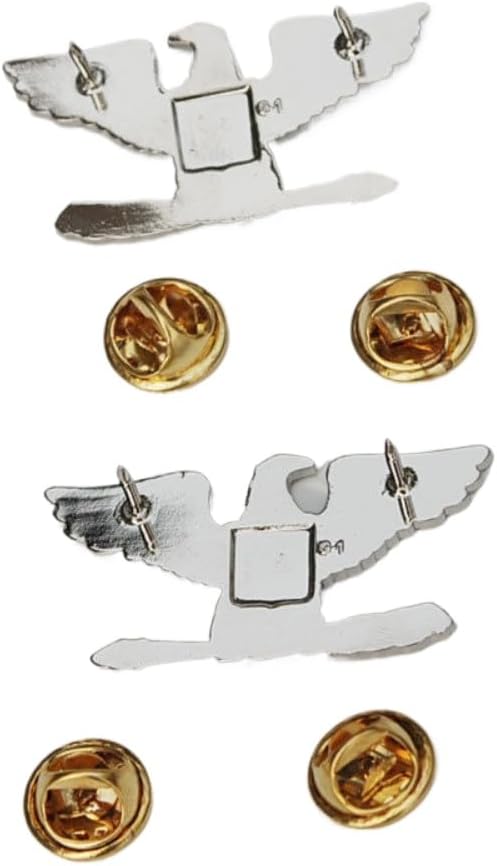 Reproduction PAIR WW2 US ARMY COLONEL EAGLE WAR BIRD DEVICE PIN BADGE INSIGNIA Full size