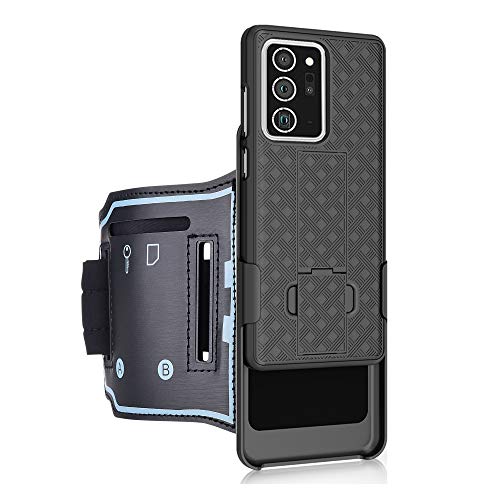 Chuangxinfull Samsung Galaxy Note 20 Ultra 5G Sport Armband, Open Face Armband Ideal For Fitness Apps. Hybrid Hard Case Cover With Sport Armband Combo For Sports Jogging Exercise (Note 20 Ultra) #TOP14