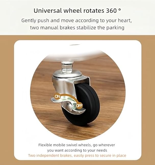 3 Tier Utility Rolling Cart, Metal Storage Cart with Handle and Wheels, Multifunctional Storage Organizer Trolley with Baskets for Kitchen, Living Room, Office, Garage (Black, Standard)-yT91gOB4