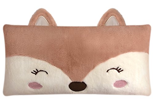 Heritage Kids Fox Figural Critter Pillow, 28x14, Brown