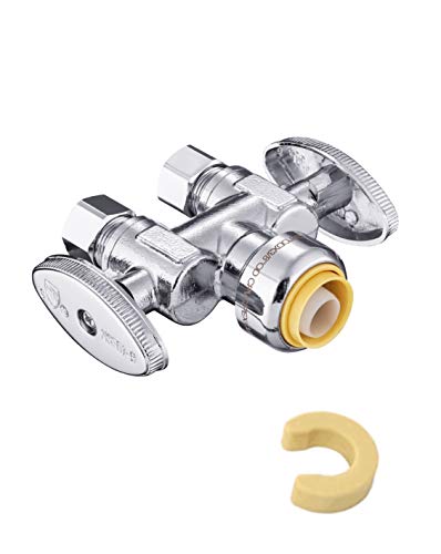 Image of 1Pcs EFIELD 1 /2 inchPush x Dual 3 /8 inchOD Straight Stop Valve(PF-VALVE039-1)