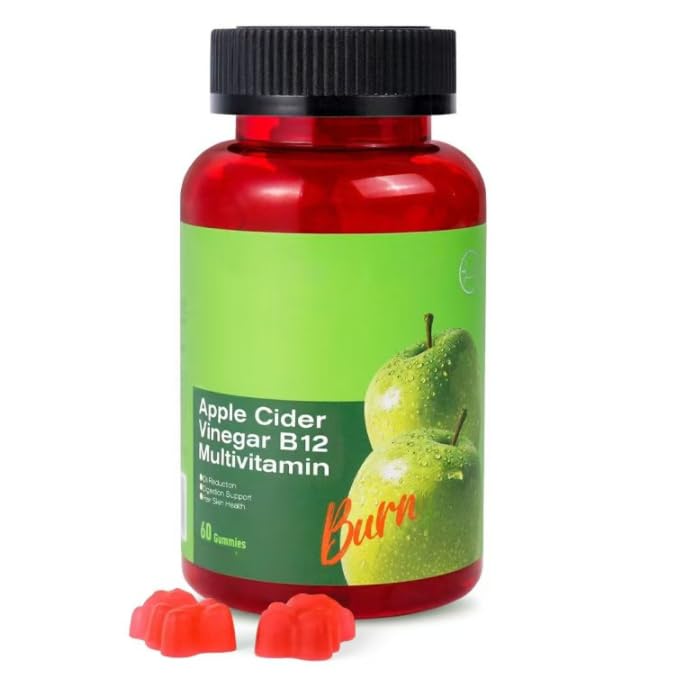 Gomitas de vinagre de sidra de manzana Multivitamina B12: apoya el bienestar diario y el aumento del metabolismo
