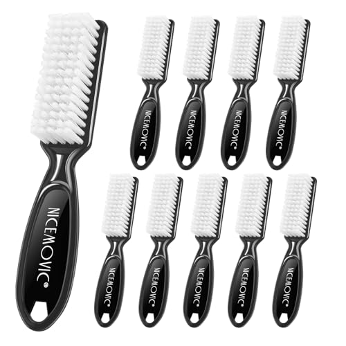 NICEMOVIC 10 Pcs Handle Grip Nail Brush, NICEMOVIC Hand Fingernail Cleaner Brush Manicure Tools Scrub Cleaning Brushes Kit, Use for Toe and Nail Cleaning (Bright Colors)