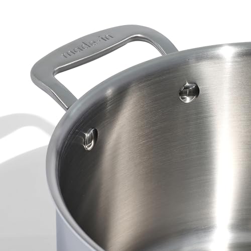 Made In Cookware - 8 Quart Stainless Steel Stock Pot with Lid - 5 Ply Stainless Clad - Professional Cookware - Made in Italy - Induction Compatible - Image 2
