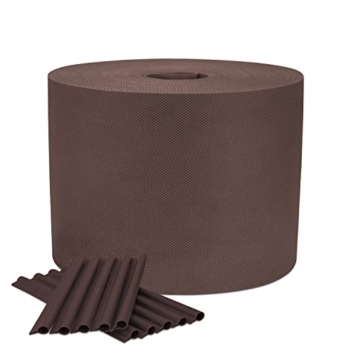 Covert It Garten Sichtschutz Zaun Braun 19cmx98m - Sichtschutz für Zaun -Doppelstabmattenzaun Komplett 150g/m2 - Sichtschutzstreifen für Doppelstabmatten - Sichtschutz für Stabmattenzaun