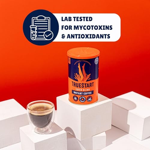 TrueStart Barista Grade Super Blend Strong Instant Coffee – 2 x 100g (110 Cups), Premium Freeze-Dried Coffee Granules, Mycotoxin-Free, Antioxidant Rich, Strong & Smooth with 100% Full Flavour