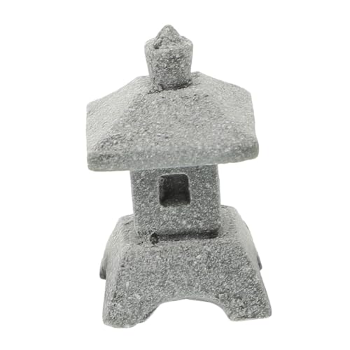 CVUTOVO Lanterna Pietra per Statua Miniatura Decorativa per Ornamentale per Acquari e Microambiente Design Unico e Dettagliato Resistente e Raffinato