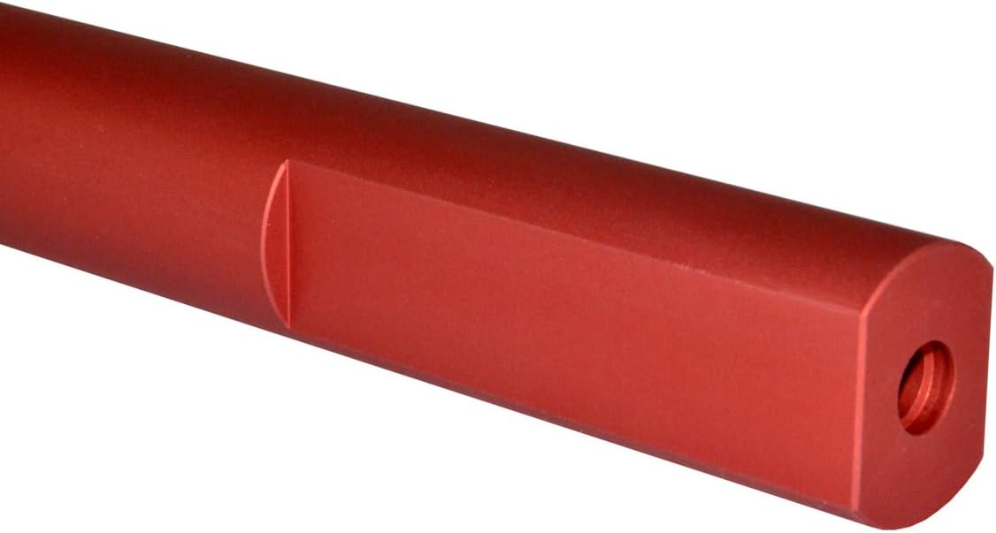 Action Rod with One-Piece Aluminum Construction and Steel Contact Design and Locking Mechanism for Standard Smithing and Assembly (Red)