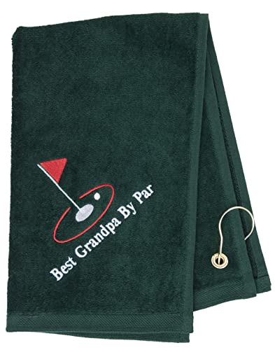 Golf Handtuch Mit Dackel Motiv - Saugfähig Mit Karabiner 61x40cm