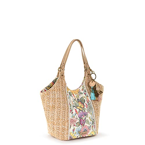 Sakroots Womens Roma Straw Small Shopper2