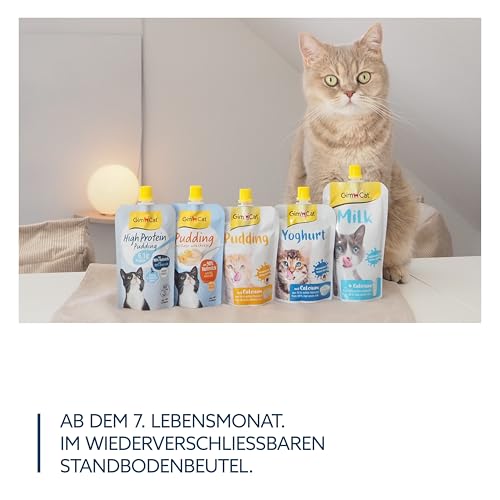 GimCat High Protein Pudding - Köstlicher proteinreicher Snack für zwischendurch - Made in Germany (1 x 100 g)