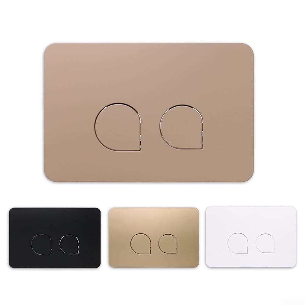 Plaque de déclenchement de WC avec double chasse en plastique compatible avec Geberit UP300/UP320 et Sigma série 01/10/20/21/30/50/60 (noir)