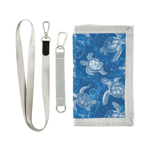 Wusikd Turtle Kids Wallet for Boys Girls Shell Toddler Trifold Wallet Novelty Wallet for Teens Women Men