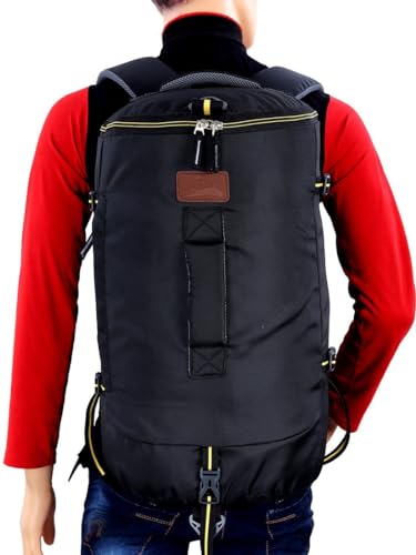 Leather World Rucksack Water-Resistant Travel Backpack Convertible Duffel Bag for Trekking, Hiking with Laptop Compartmet for Men Women - Image 6