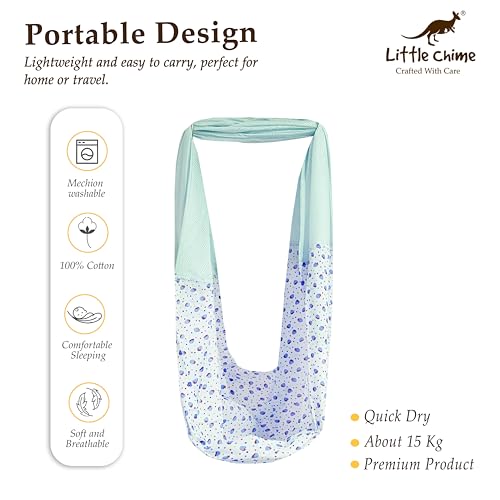 Image of New Born Baby Swing Cradle Set | Hanging Jhula /Jhoola /Palna with Mosquito Net and Triangle Spring Set