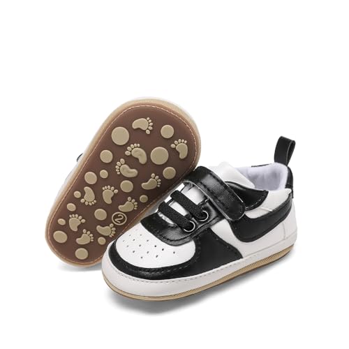 Image of Clowora Unsex Baby Shoes Boys Girls Infant Sneakers Non-Slip Soft Rubber Sole Toddler Crib First Walker Lightweight Shoes