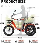 Electric Tricycle for Adult Folding E Trike Adult 3 Wheels Bicycle Peak 1350W Motor Electric Trike 48V15.6AH Lithium Battery 20 * 4.0” Fat Tire & Rear Differential 3 Wheels Ebike Z13
