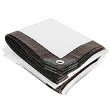 Lona de polietileno transparente, resistente al agua, con ojales para protección contra la lluvia en jardín y balcón