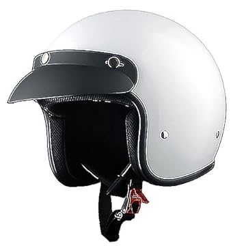 open face motorcycle helmet with goggles