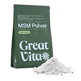 GreatVita MSM Pulver 1000g - 99,9% Methylsulfonylmethan, feiner & organischer Schwefelpulver - MSM powder zum Mischen in Wasser, Saft & Smoothies - 1kg Vorrat, ohne Zusätze, glutenfrei & non-GMO