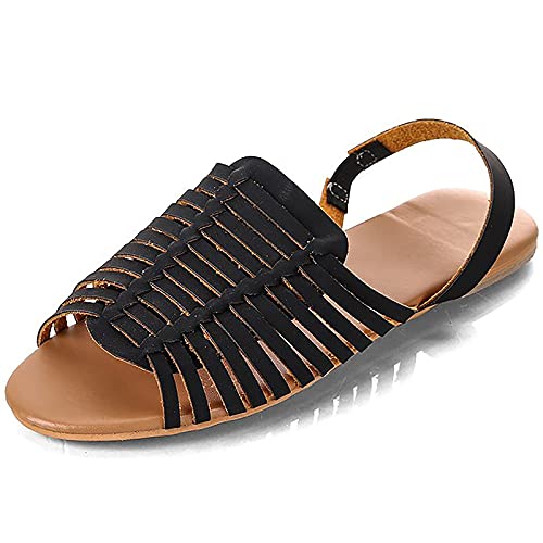 NICETOW Sandálias Casuais de Cunha baixa para Andar Interior Exterior Peep Toe Slip em sandálias Slingback de Ajuste Largo Sandálias rasteiras de Dedo Aberto chinelos antiderrapantes Femininos sandá