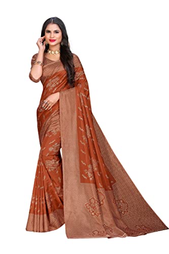 Image of Vimla Women's Kanjivaram Silk Uniform Saree and Unstitched Blouse Piece | Office School Uniform Saree For Women | Sari for Women