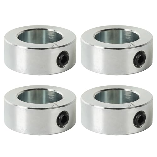 TonGass Screw Style Zinc Plated Carbon Steel 1" Bore Shaft Collar Set