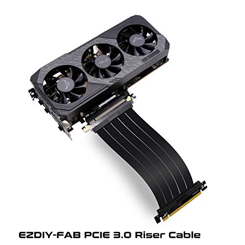 EZDIY-FAB New PCI Express PCIe3.0 16x Flexible Cable Card Extension Port Adapter High Speed Riser Card (20cm 180 Degree)-Upgrade Version - Thumbnail 5