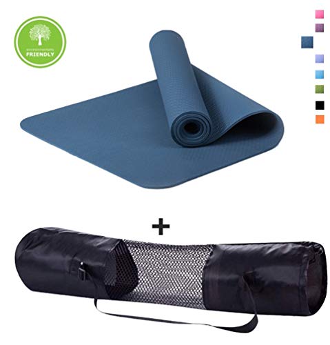 Polly House TPE Yoga Mat, Extra Thick 8mm, Free Quality Carrying Strap, 100%