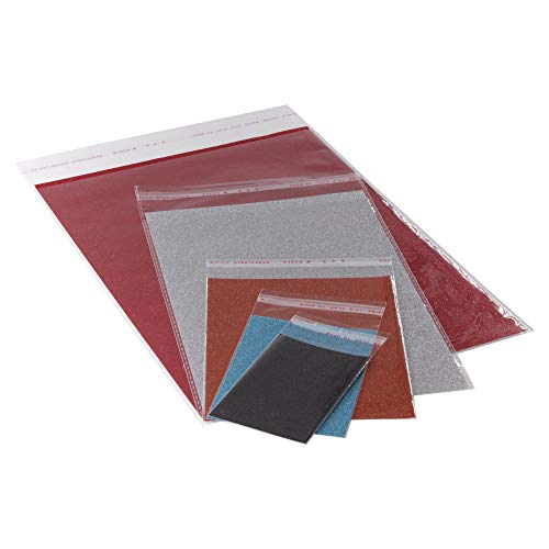 DIY-24H | 87 Größen frei wählbar | OPP Flachbeutel transparent selbstklebend Tüten Peel & Seal Folientüten aus durchsichtigem Kunststoff Zellophan-Hüllen (100 Stück, 11 x 16 cm)