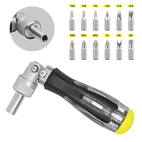 13-In-1 Multi-Bit Ratcheting Screwdriver Set, Muti-Function Magnetic Set, Mutiltool With Philips, Slotted, Torx, Hex, Y-Type, U-Type, All-In-One #TOP1