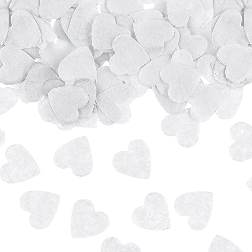 Confetti Cœur en papier blanc 15 g Décoration de table