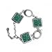 DIYthinker Figure géométrique à Trois diional Figure mathématique Formule Science Calcul Forme carrée Bracelet en métal Amour Cadeaux Bijoux avec décoration de la chaîne