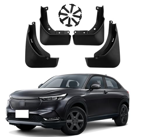 Image of Mud Flaps Mud Guards Fit for Honda HRV E EL 2022-2023, Front & Rear Mud Splash Guards Accessories - 4 Pc, Black, LAN-HRV E EL 22-23
