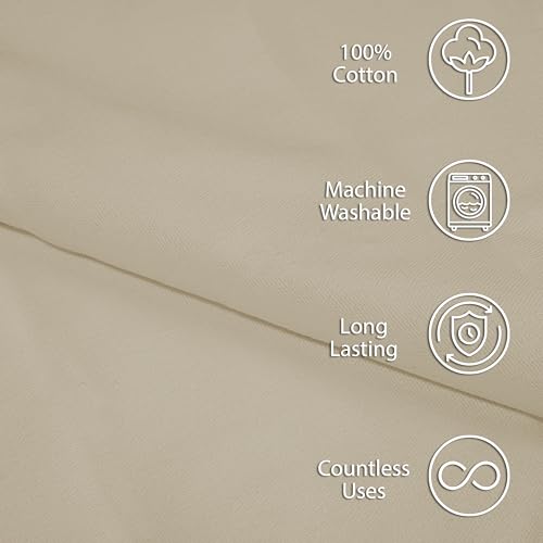 Image of R home Solid Cotton Table Napkins, Soft Cloth Napkins for Dining Table, Reusable & Washable, Ideal for Formal Dining, Cocktail Nights, Weddings, Home Bar & Table Decor (6, TUFFET)