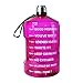 BuildLife 1 Gallon Water Bottle Motivational Fitness Workout with Time Marker/Drink More Daily/Clear BPA Free/Large 128OZ Capacity Throughout The Day(Purple,1 Gallon)