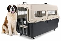 hundebox Auto - transportbox Hund - Flamingo Fomad dunkelgrau - XXXL 82 x 122 x 88,5 cm - robuster Kunststoff - Metalltür - Drehverschluss - 2 Tragegriffe