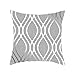 LOCOMO Funda de cojín gris y blanco con diseño geométrico moderno a rayas, triángulo, polígono, zig zag, terciopelo cuadrado, funda de almohada moderna decorativa para sofá