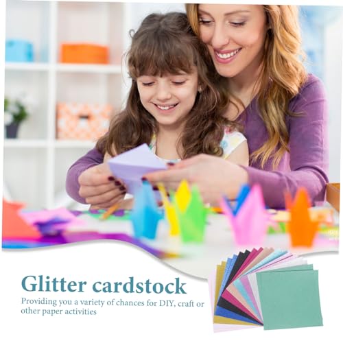 DIYEAH 40 Folhas De Cartolina Glitter Cartolina Colorida Cartolina Colorida Estoque De Cartão Colori